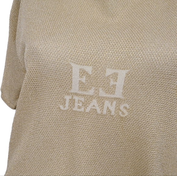 Escada Gold Mesh Logo Top size Large - Picture 3 of 10